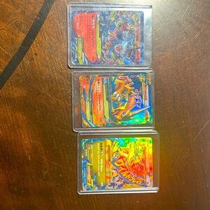 Rare Mega Charizard EX Trio Bundle